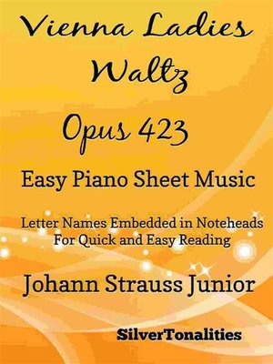 cover image of Vienna Ladies Waltz Opus 423 Easy Piano Sheet Music